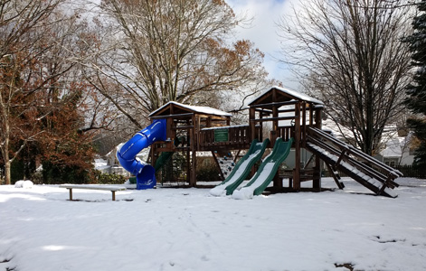 Playground in winter